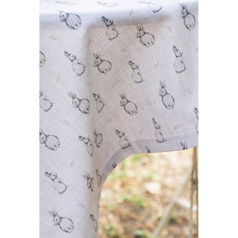 Asciugapiatti 100% cotone decorato con conigli, ideale come regalo primaverile e pasquale